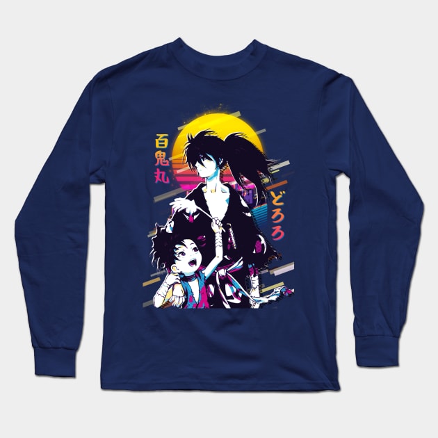 Dororo and Hyakkimaru Long Sleeve T-Shirt by 80sRetro